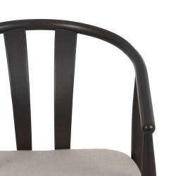 Dining Chair Black Beige 56,5 x 57 x 76 cm