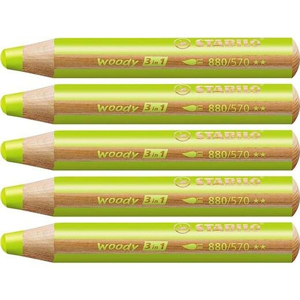Buntstifte Stabilo Woody grün 3 in 1 (5 Stück)
