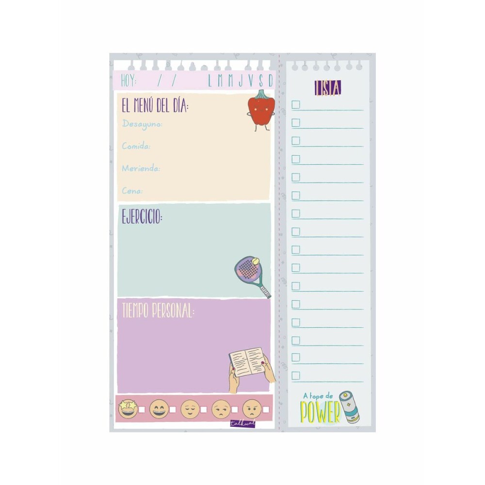 Daily planner Finocam TALKUAL 14,8 x 21 cm White