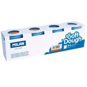 Satz mit formbarer Knetmasse Milan Soft Dough Orange 116 g