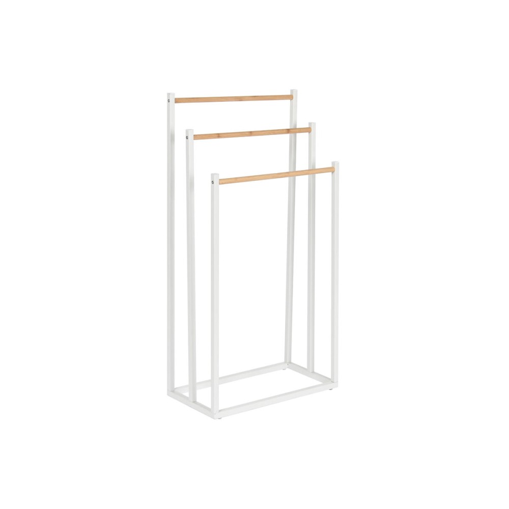 Porte Serviettes sur Pied Home ESPRIT Blanc Naturel Métal Bambou 45 x 22 x 85 cm