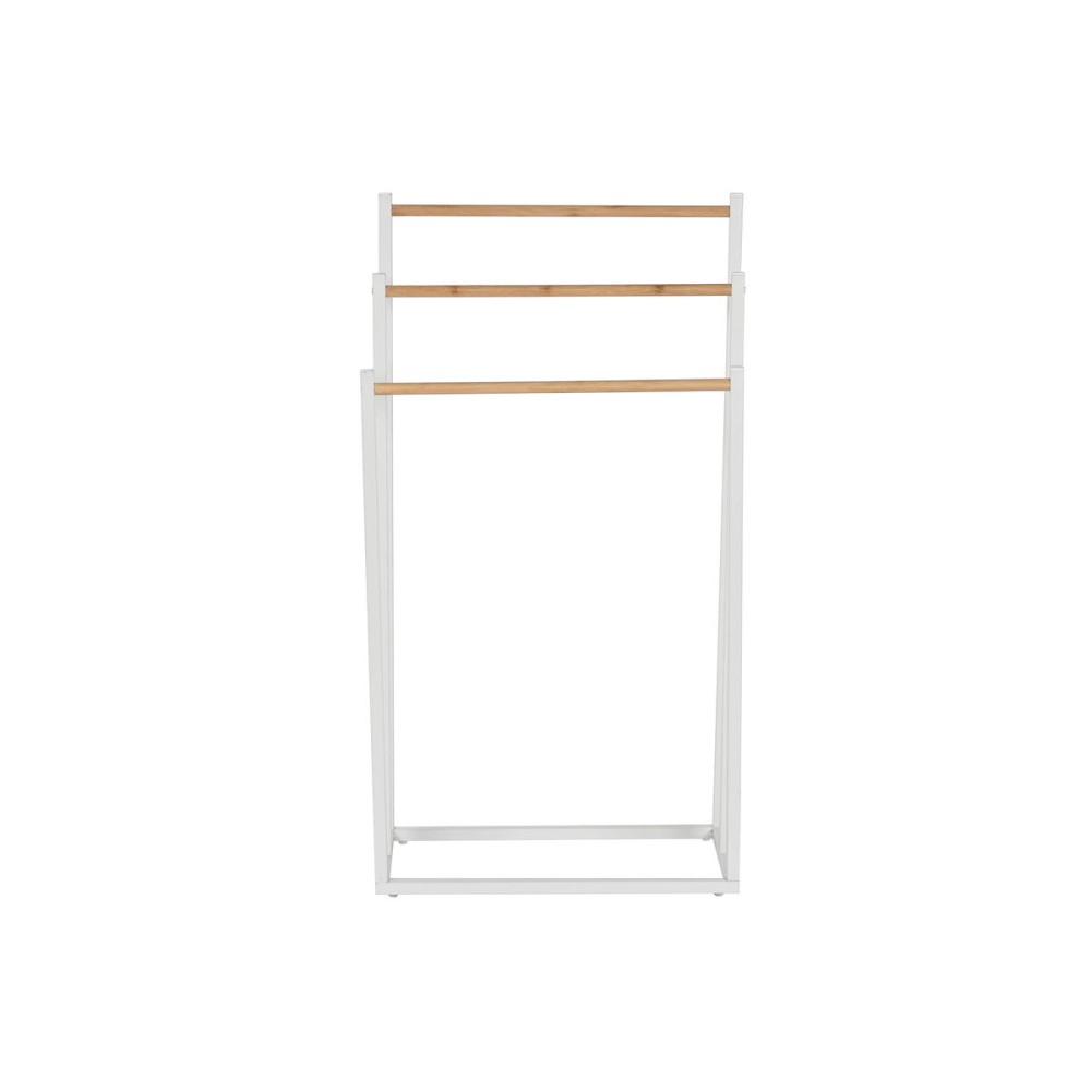 Free-Standing Towel Rack Home ESPRIT White Natural Metal Bamboo 45 x 22 x 85 cm