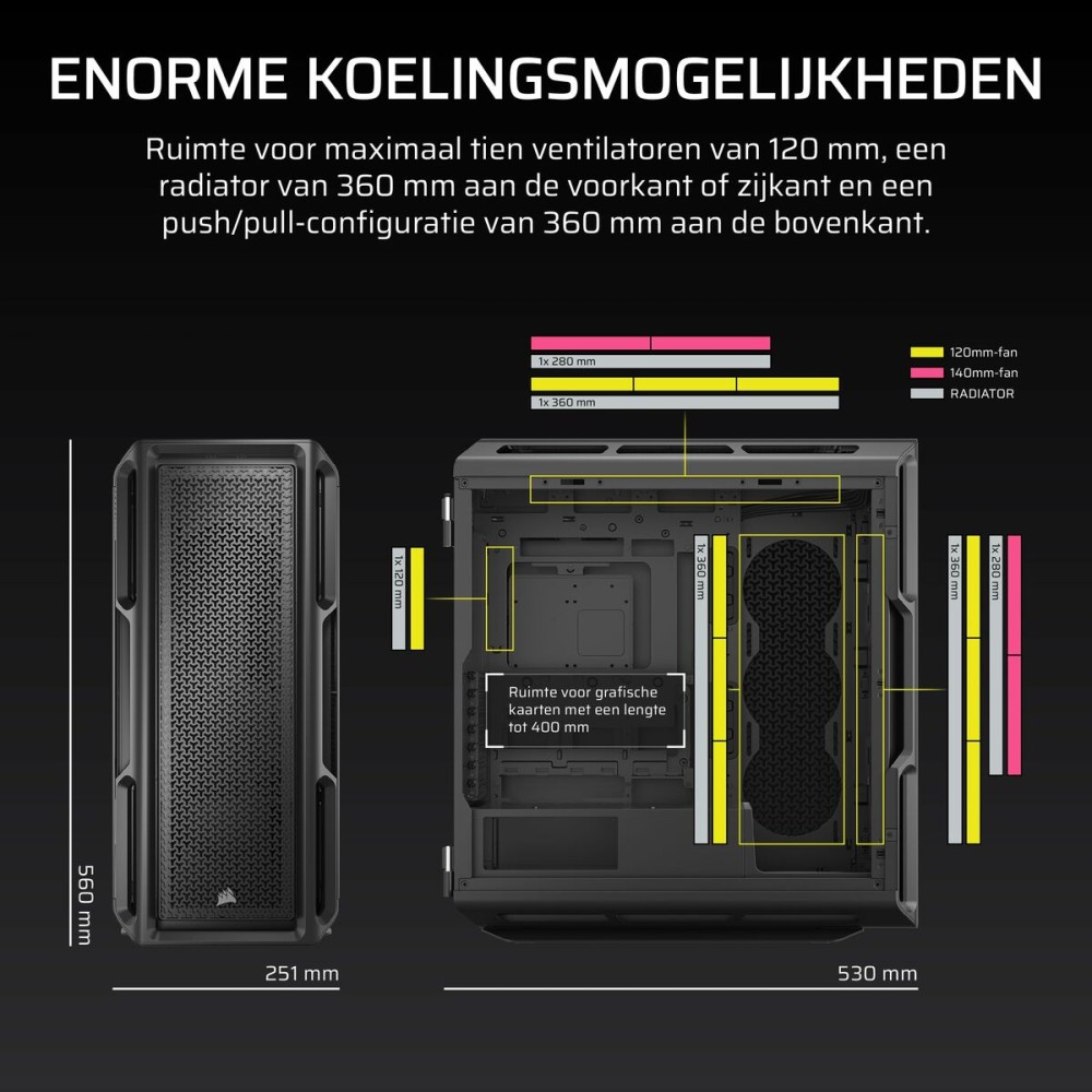 ATX Semi-Tower Gehäuse Corsair Schwarz
