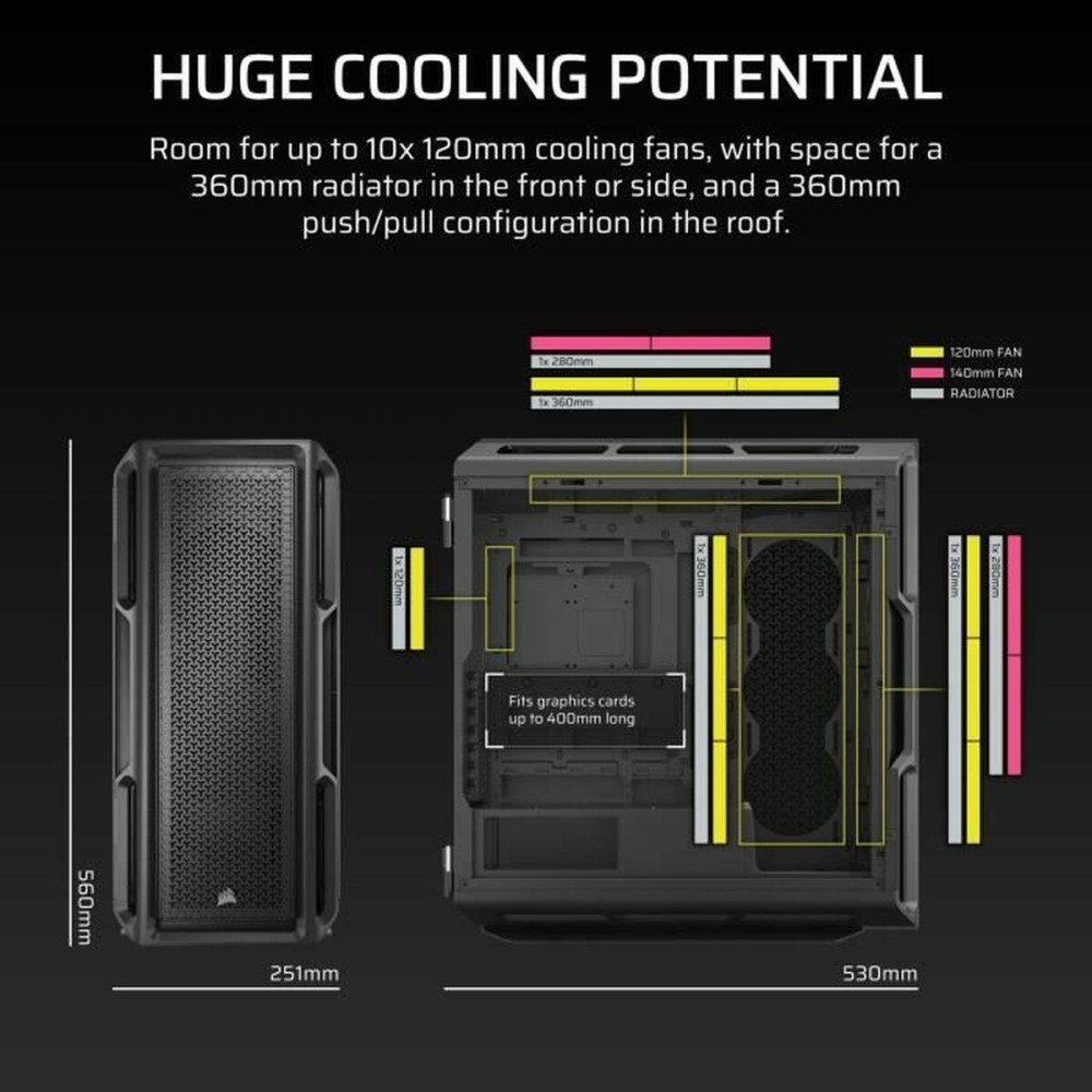 ATX Semi-tower Box Corsair Black