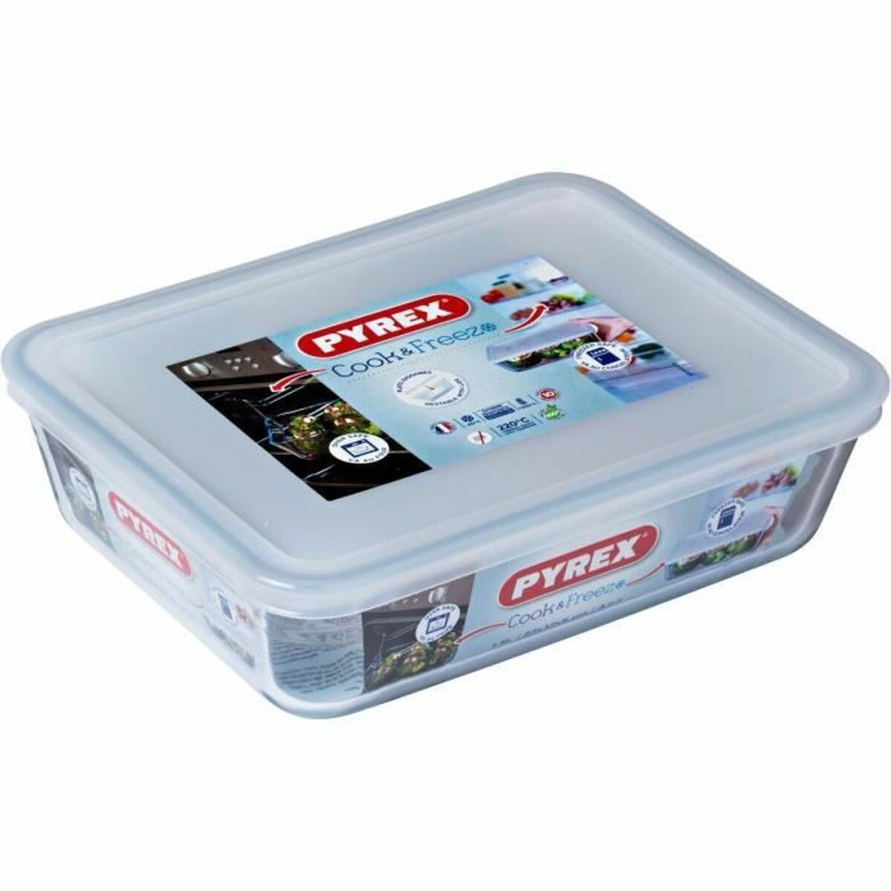 Lebensmittelbehälter Pyrex Weiß Durchsichtig rechteckig 1,5 L