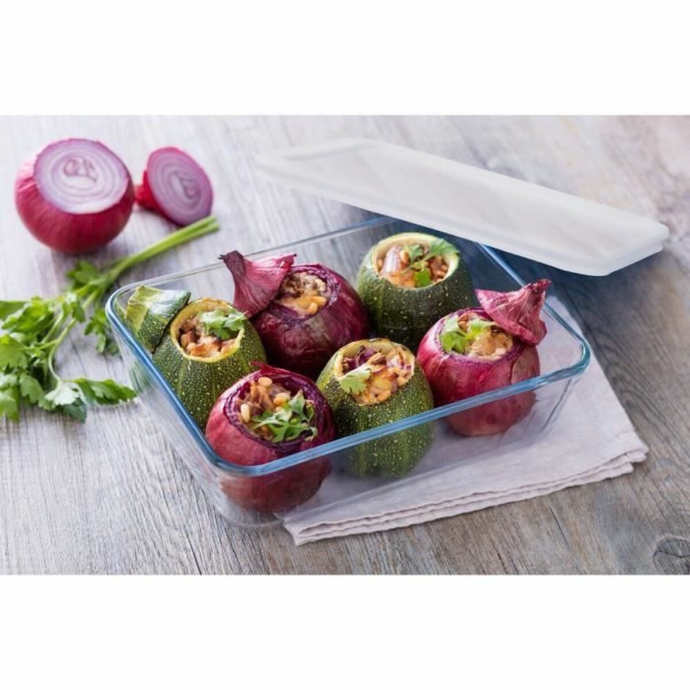 Lebensmittelbehälter Pyrex Weiß Durchsichtig rechteckig 1,5 L