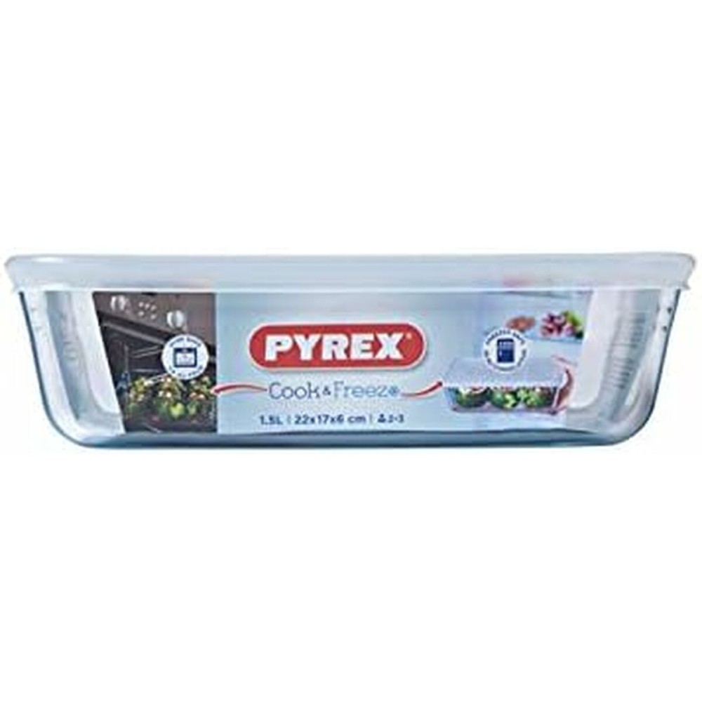 Lebensmittelbehälter Pyrex Weiß Durchsichtig rechteckig 1,5 L