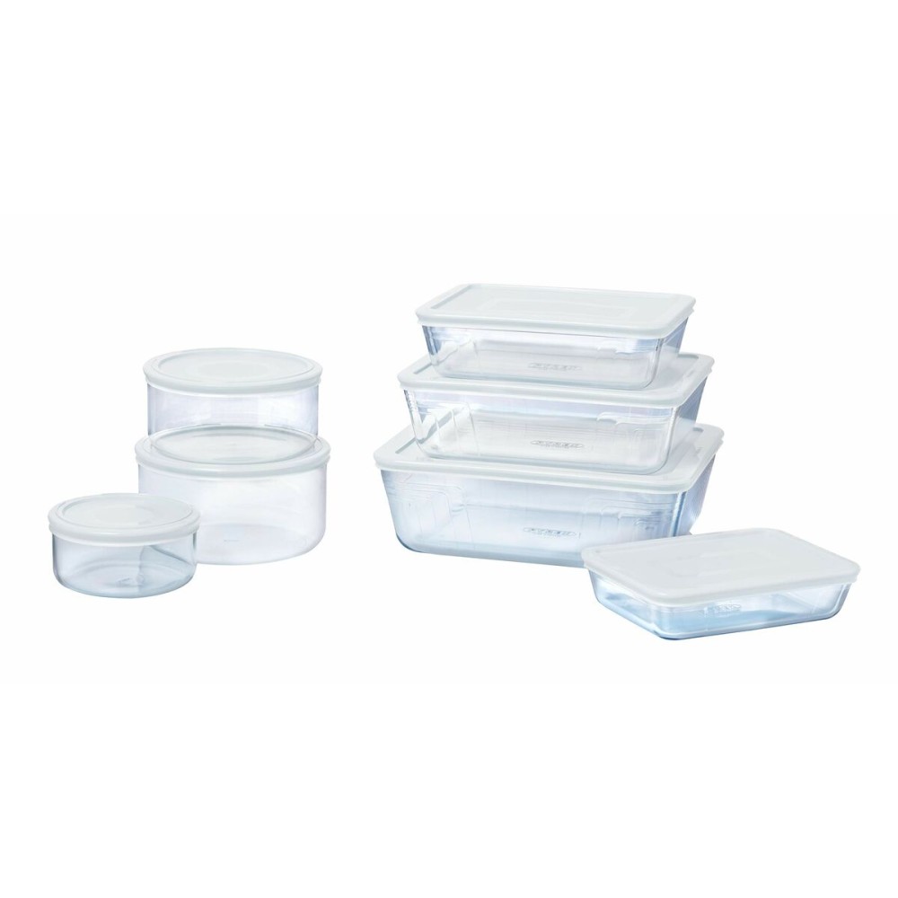 Lebensmittelbehälter Pyrex Weiß Durchsichtig rechteckig 1,5 L