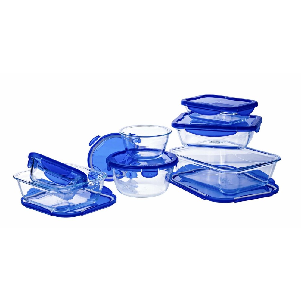 Lebensmittelbehälter Pyrex Blau Durchsichtig 800 ml (2 Stück)
