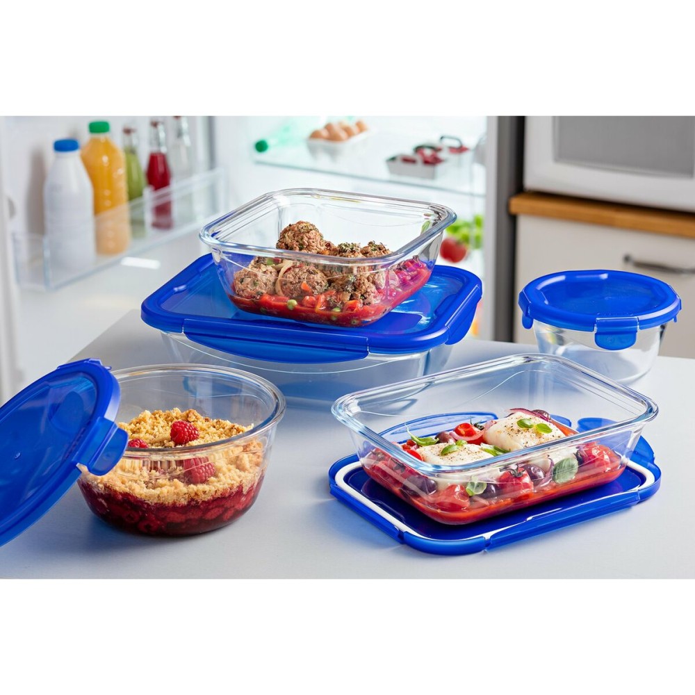 Lebensmittelbehälter Pyrex Blau Durchsichtig 800 ml (2 Stück)