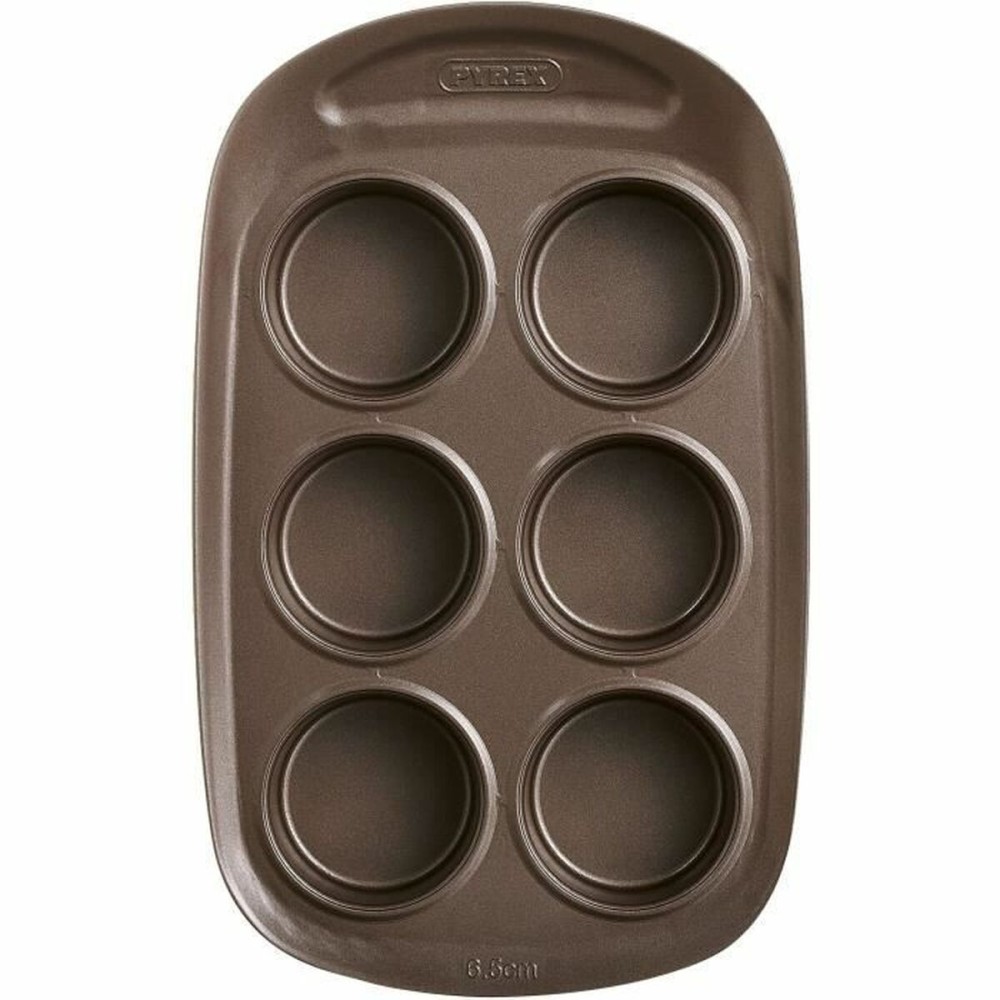 Muffinform Pyrex Braun Metall