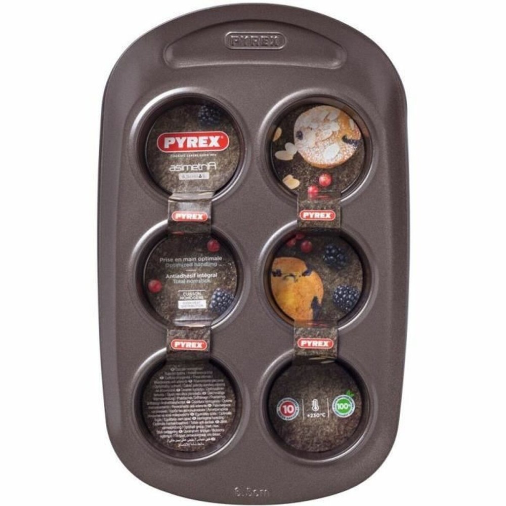 Muffinform Pyrex Braun Metall
