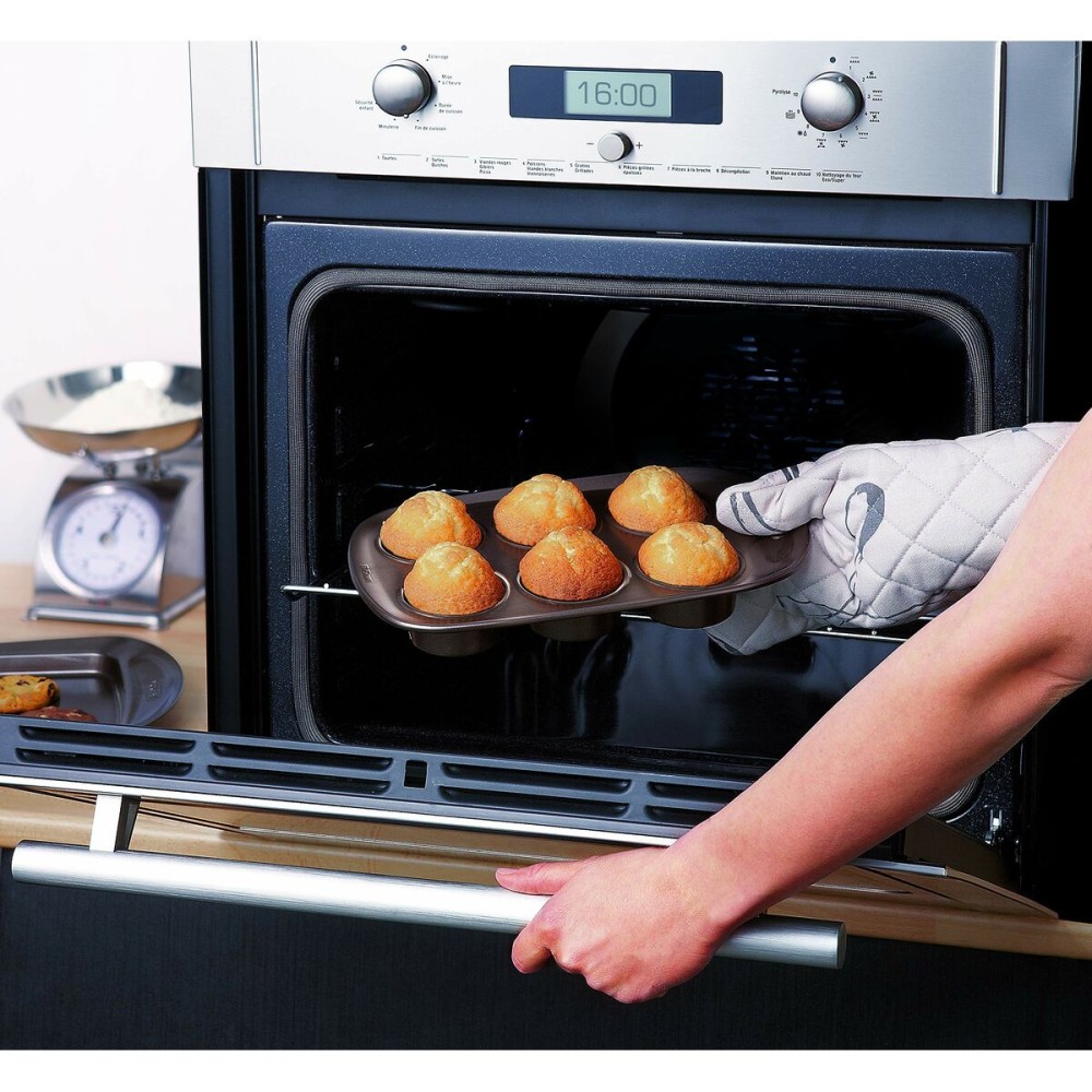 Muffinform Pyrex Braun Metall