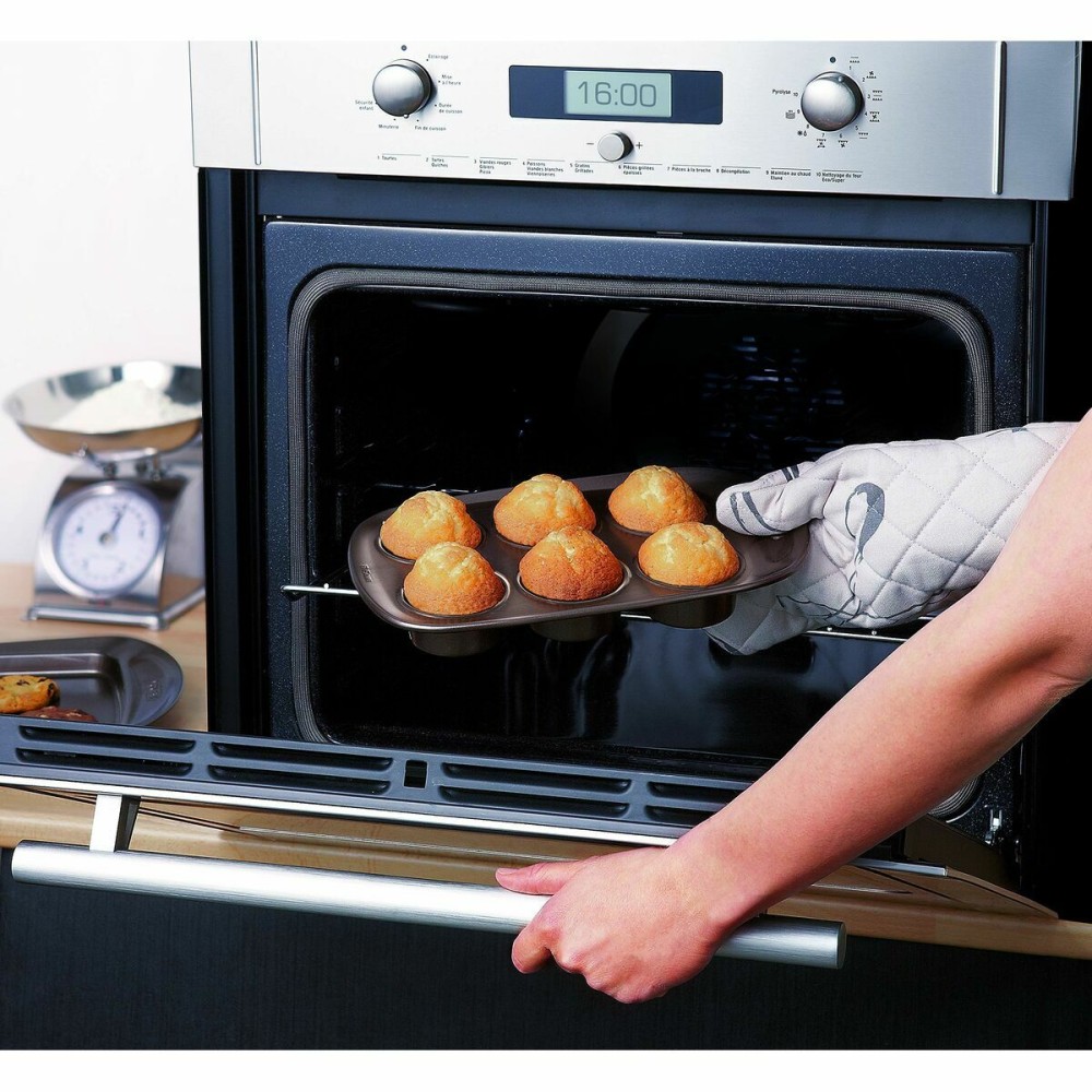 Muffinform Pyrex Braun Metall