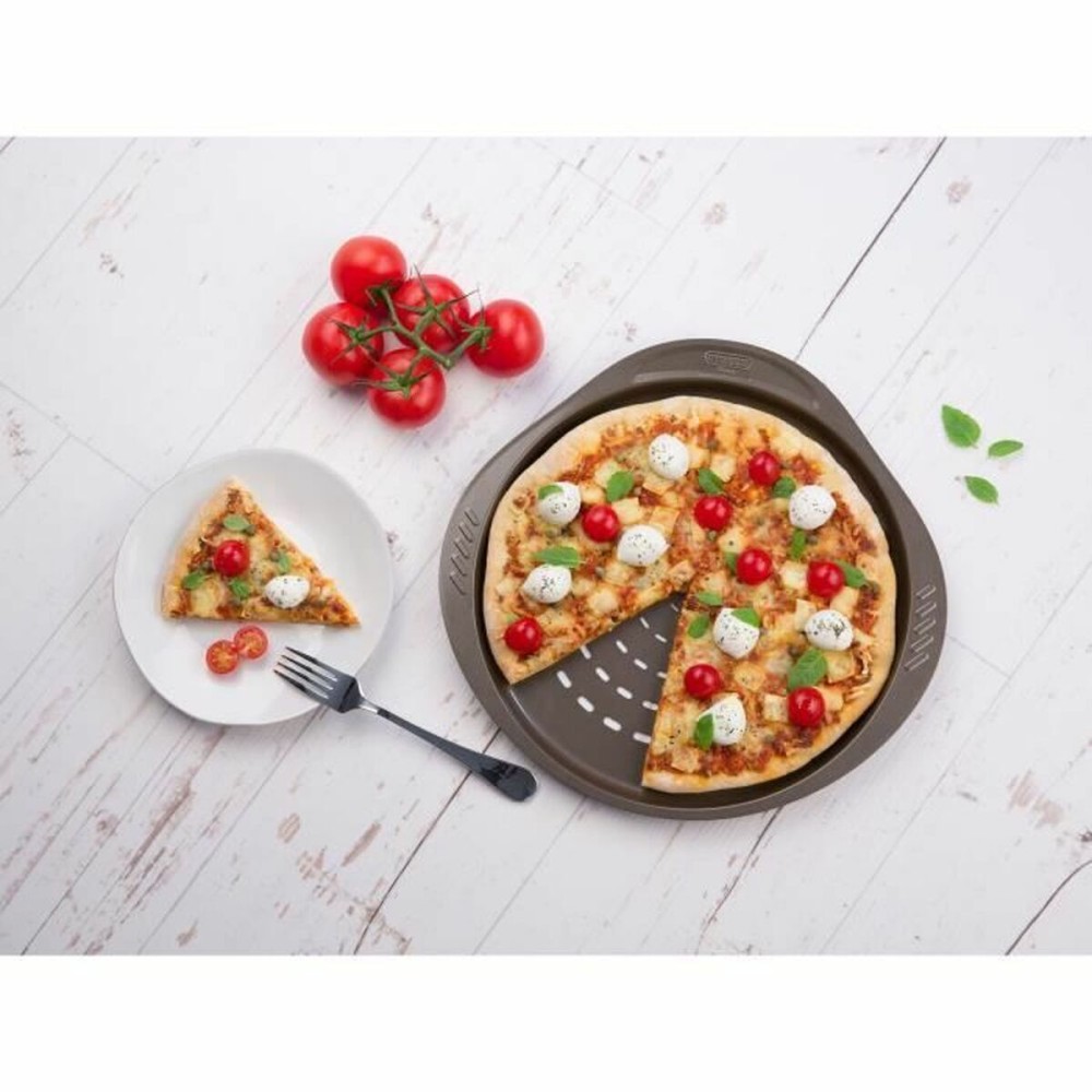 Pizzablech Pyrex Braun Schwarz Metall