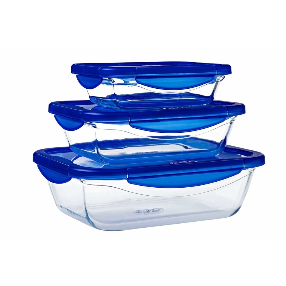 Lebensmittelbehälter Pyrex Blau Durchsichtig rechteckig