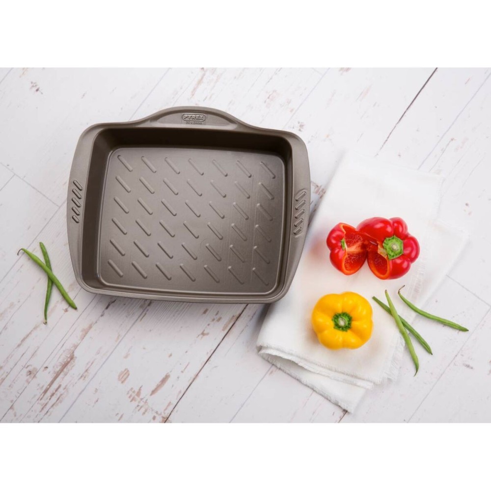 Antihaft-Backofenblech Pyrex Braun Schwarz Metall Stahl