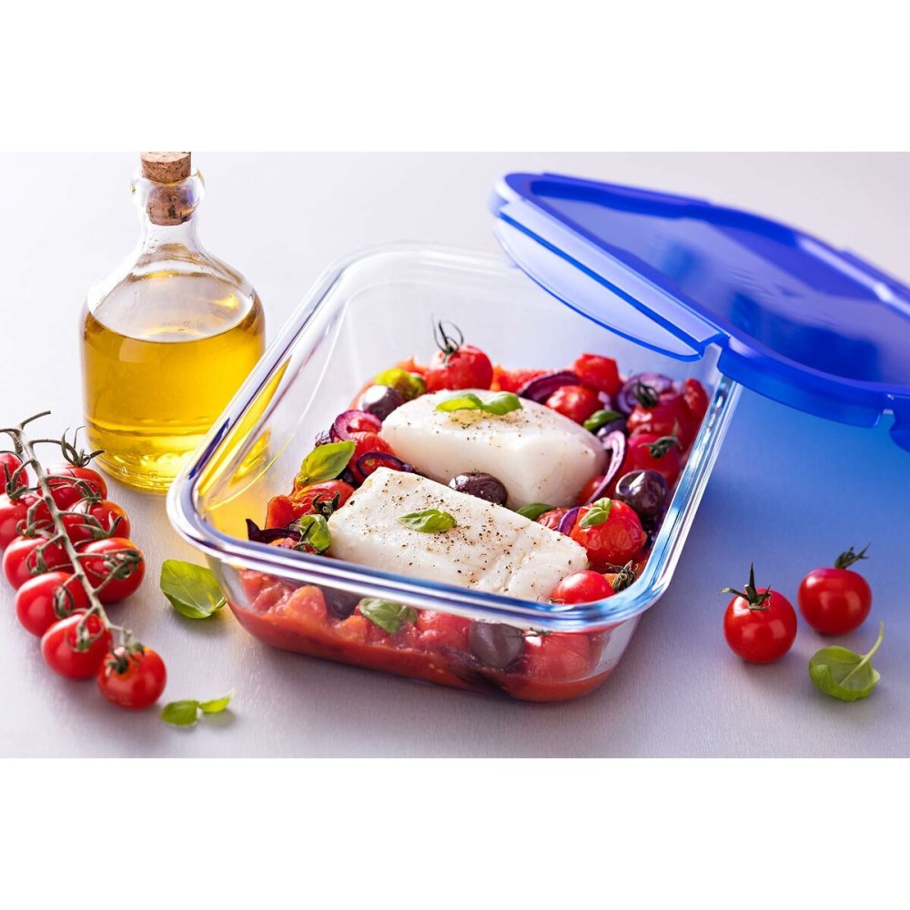 Lebensmittelbehälter Pyrex Blau Durchsichtig rechteckig