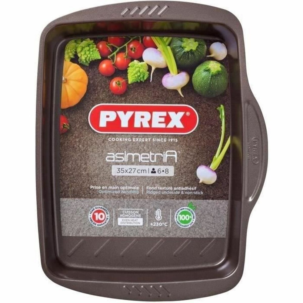 Antihaft-Backofenblech Pyrex Braun Schwarz Metall Stahl