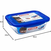 Lebensmittelbehälter Pyrex Blau Durchsichtig rechteckig