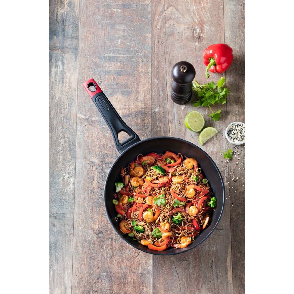Wok Pfanne Pyrex Schwarz Aluminium