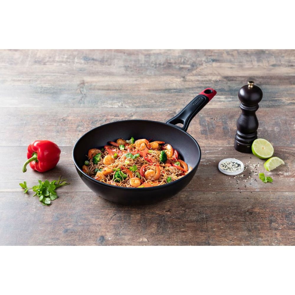 Wok Pfanne Pyrex Schwarz Aluminium