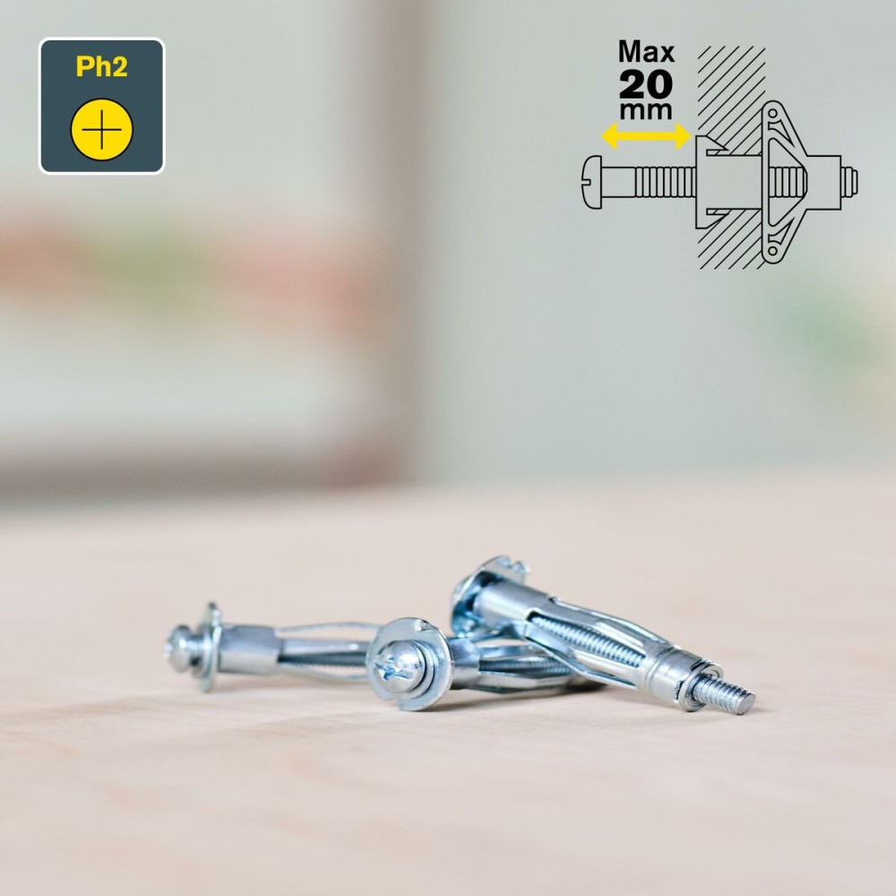 Dübel und Schrauben Rapid M4 x 40 mm Ø 8 x 32 mm Metall Erweiterung 10 Stück