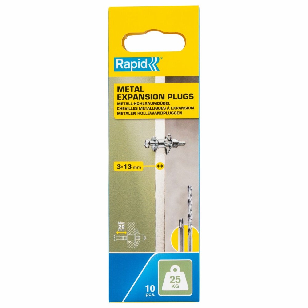 Dübel und Schrauben Rapid M4 x 40 mm Ø 8 x 32 mm Metall Erweiterung 10 Stück