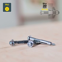 Dübel und Schrauben Rapid Ø 8 x 46 mm M4 x 58 mm Metall Erweiterung 10 Stück