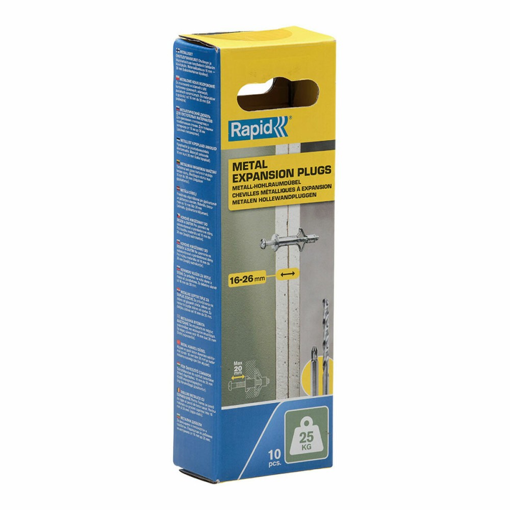 Chevilles et vis Rapid Ø 8 x 46 mm M4 x 55 mm Métal Expansion 10 Unités