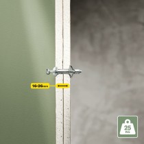 Dübel und Schrauben Rapid Ø 8 x 46 mm M4 x 55 mm Metall Erweiterung 10 Stück