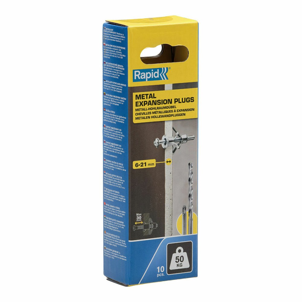 Dübel und Schrauben Rapid 13 x 52 mm M6 x 63 mm Metall Erweiterung 10 Stück