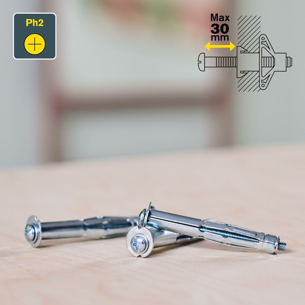 Dübel und Schrauben Rapid Ø 11 x 65 mm M5 x 74 mm Metall Erweiterung 10 Stück