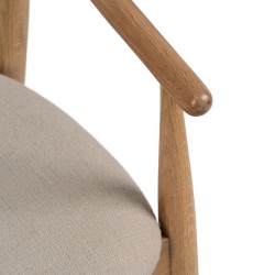 Dining Chair Beige Natural 56,5 x 57 x 76,5 cm