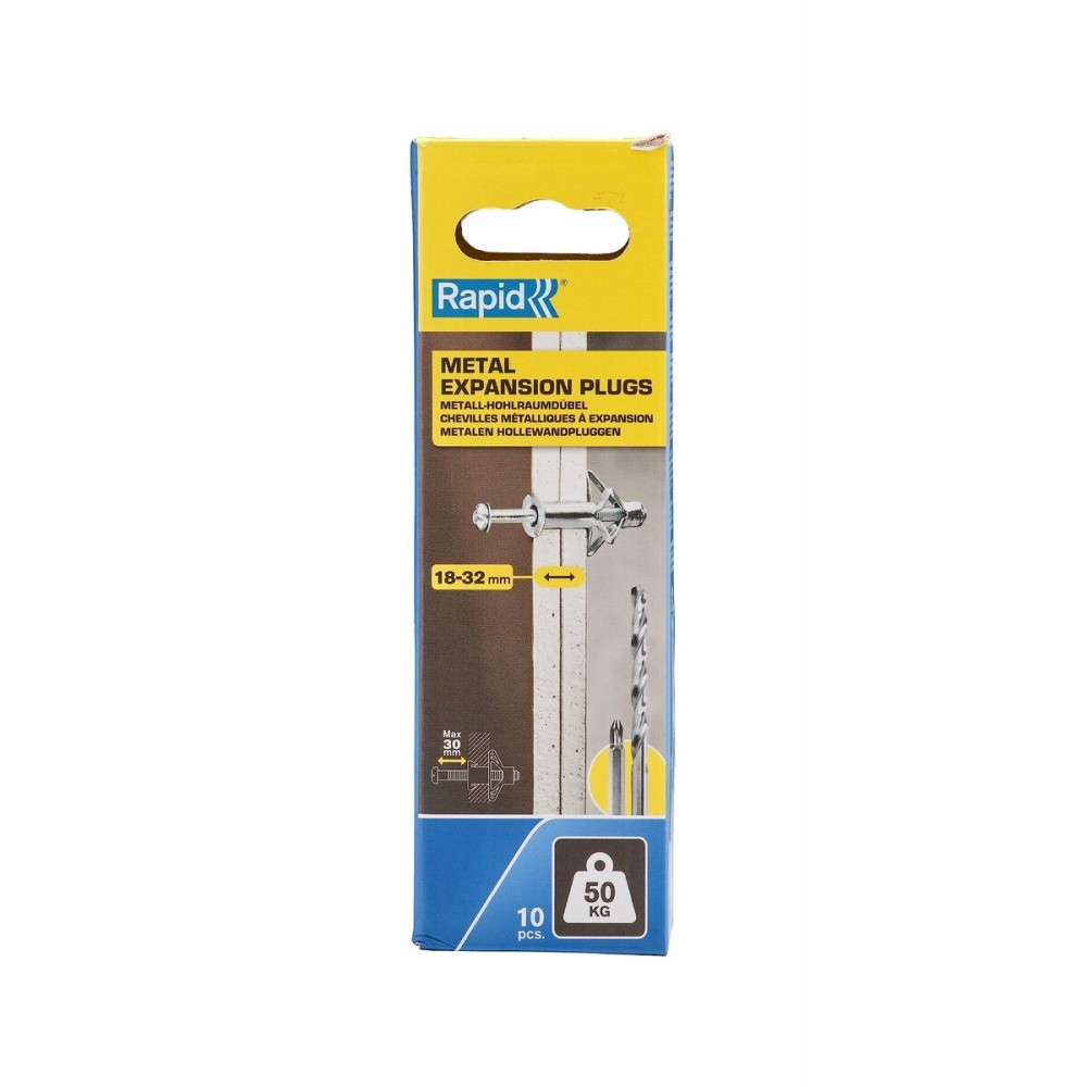 Wall plugs and screws Rapid Ø 13 x 65 mm M6 x 75 mm Metal Expansion 10 Units