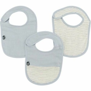 Bib Domiva Blue Cotton 3 Pieces (3 Units)