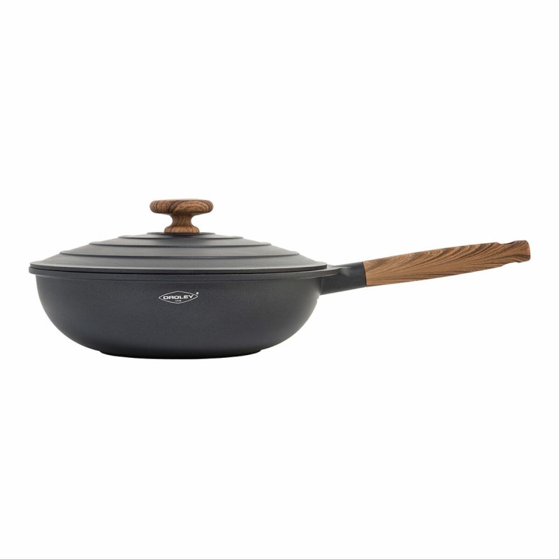 Wok Oroley Nature Bois Aluminium fondu 30 cm