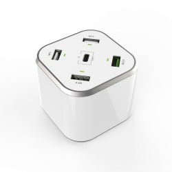 Chargeur USB Aisens ASCH-5PQC-W Blanc (1 Unité)