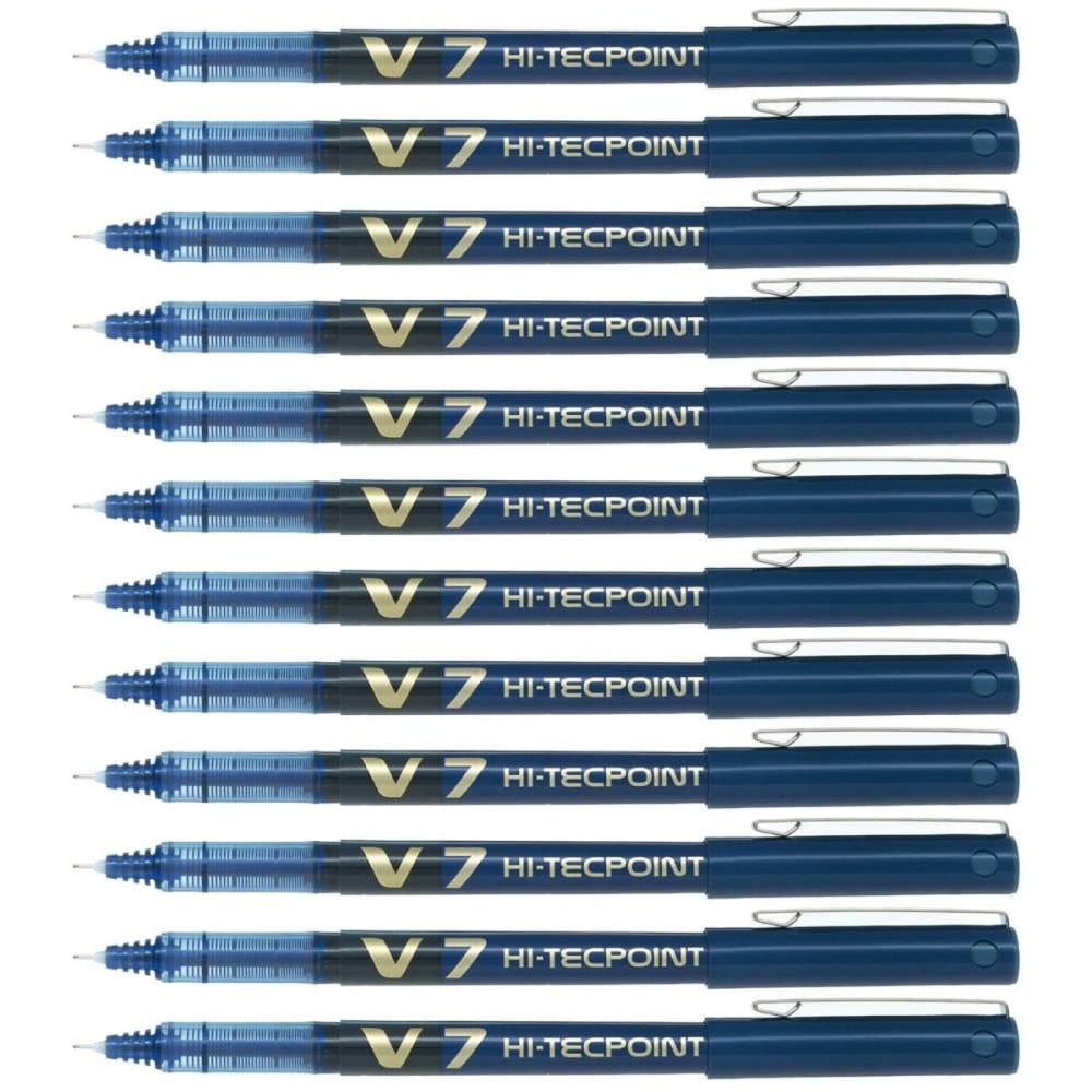 Liquid ink pen Pilot V-7 Hi-Tecpoint Blue 0,5 mm (12 Units)