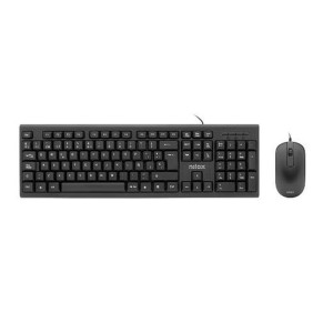Tastatur mit Maus Nilox Schwarz