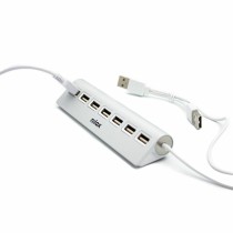 Hub USB Nilox NXHU7ALU2 Noir Gris