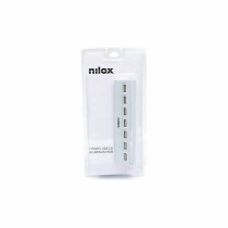 Hub USB Nilox NXHU7ALU2 Noir Gris