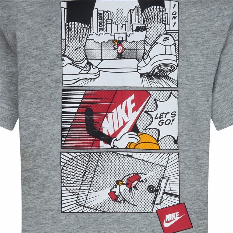 Child's Short Sleeve T-Shirt Nike Icons Of Play Grey