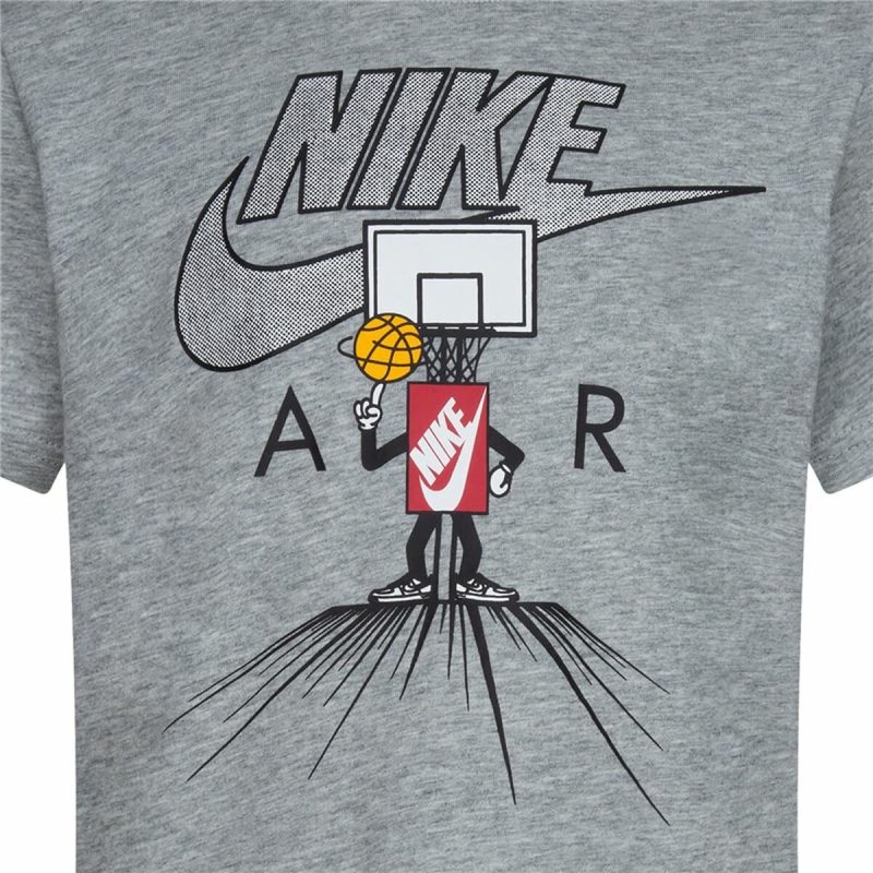 Child's Short Sleeve T-Shirt Nike Icons Of Play Grey