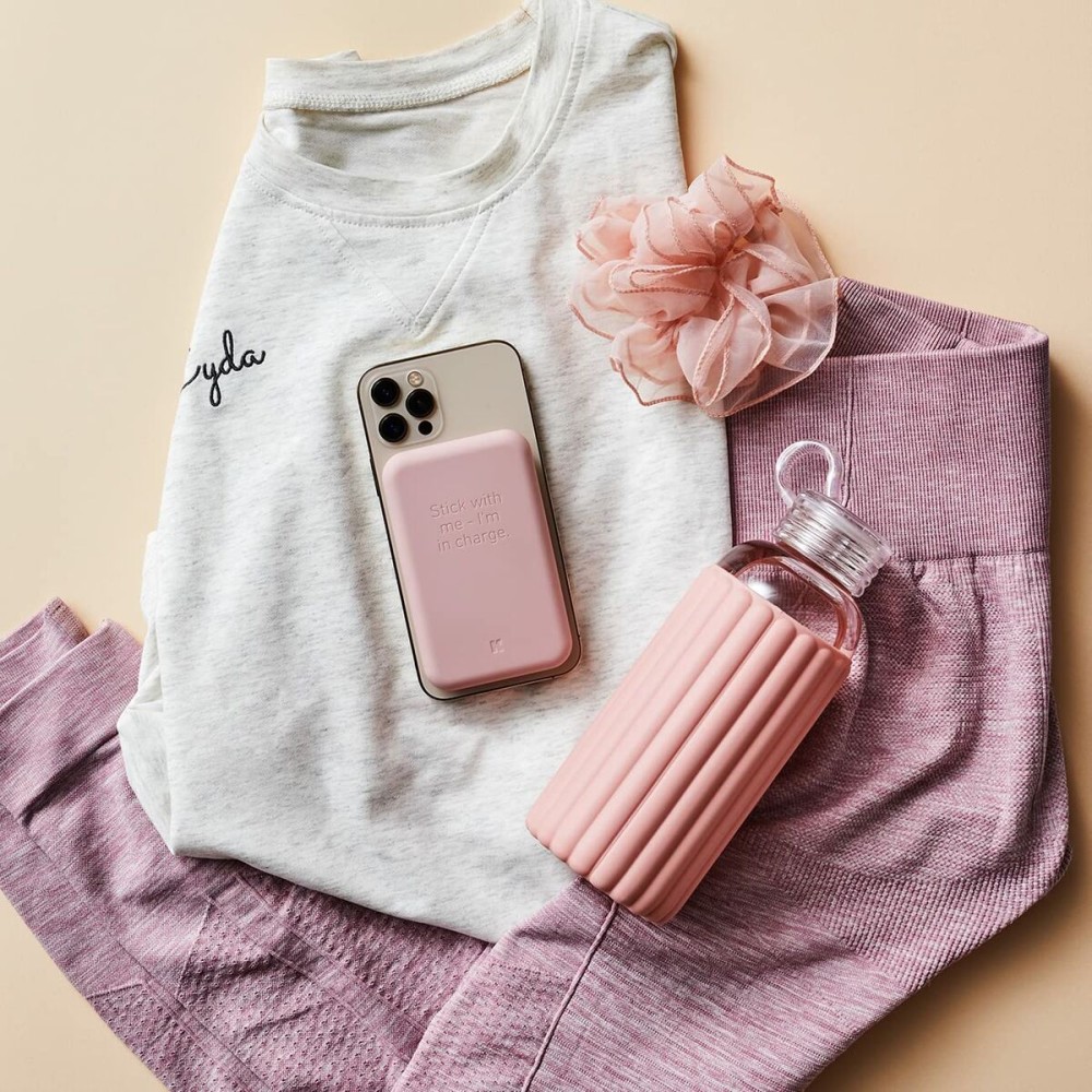 Power Bank with Wireless Charger Kreafunk Pink 5000 mAh