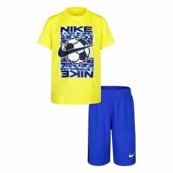 Ensemble de Sport pour Enfants Nike Jaune Bleu 2 Pièces