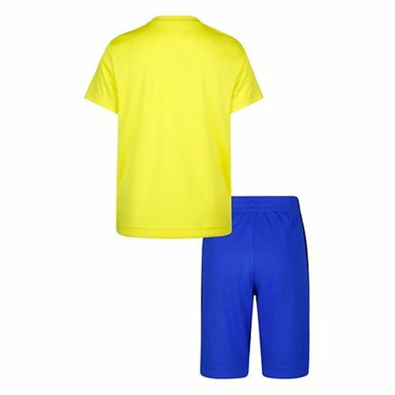 Ensemble de Sport pour Enfants Nike Jaune Bleu 2 Pièces