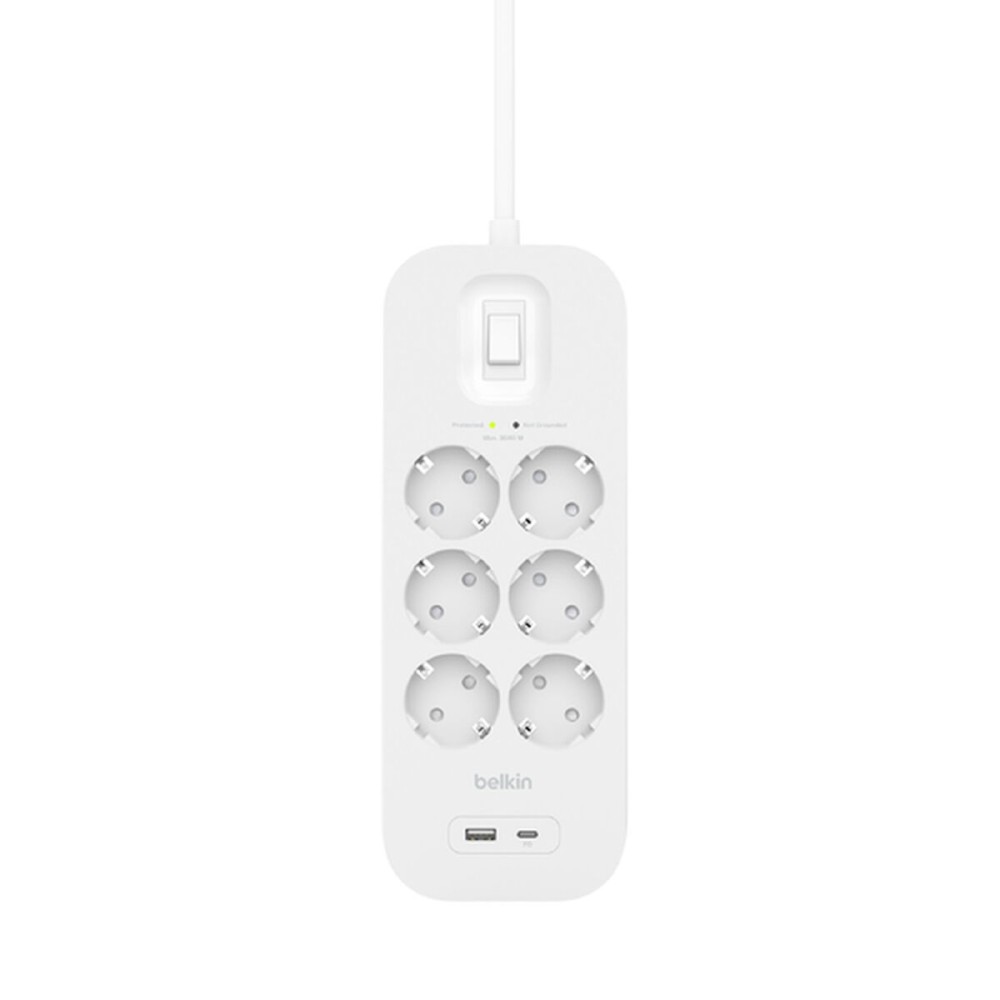 Power Socket - 6 Sockets with Switch Belkin Connect SRB002VF2M White
