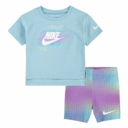 Ensemble de Sport pour Enfants Nike Aop Bike Bleu Multicouleur Lila 2 Pièces