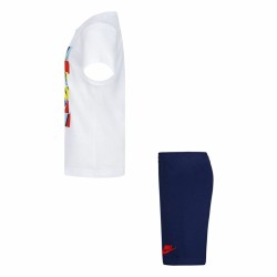 Ensemble de Sport pour Enfants Nike Nsw Add Ft Short  Bleu Blanc Multicouleur 2 Pièces